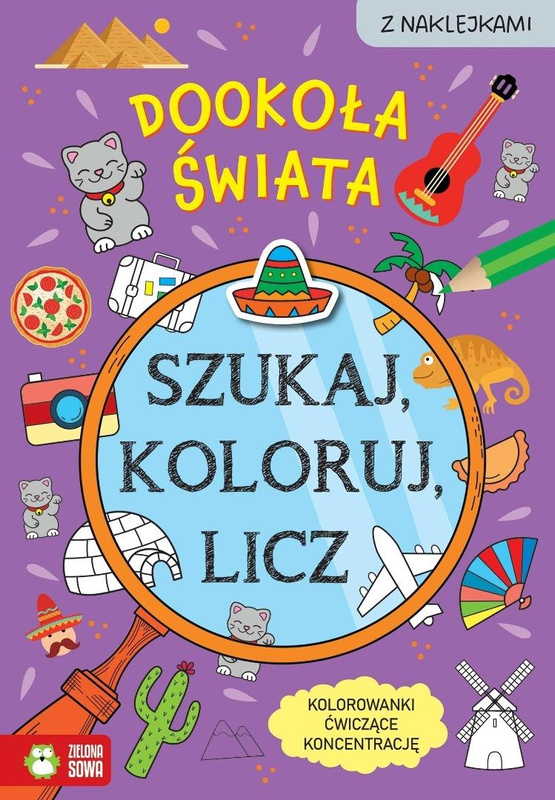 Szukaj, koloruj i licz. Dookoła świata, Sylwia Czarnecka