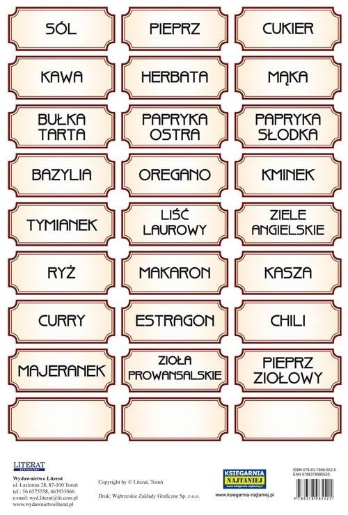 Naklejki na przyprawy