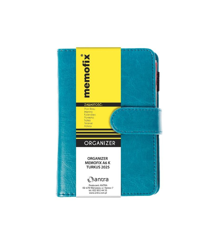 Organizer Memofix 2026 A6 K turkus