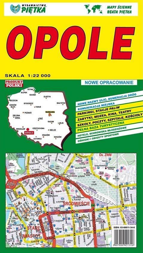 Opole 1:22 000 plan miasta PIĘTKA