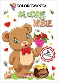 Kolorowanka. Słodkie misie z brokatowymi... - praca zbiorowa