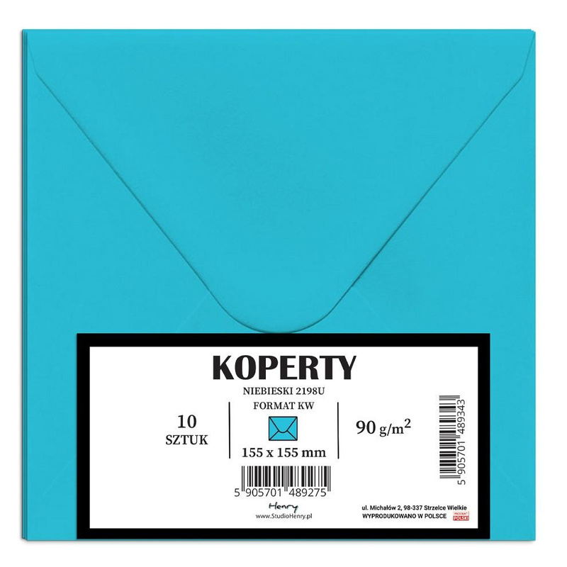 Koperty KW niebieskie 10szt