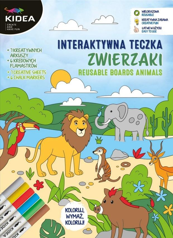Teczka interaktywna zwierzaki KIDEA