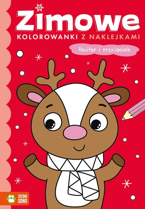 Zimowe kolorowanki z naklejkami Renifer i przyjaciele