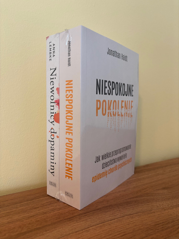 PAKIET Niespokojne pokolenie/białe/ + Niewolnicy dopaminy, Jonathan Haidt