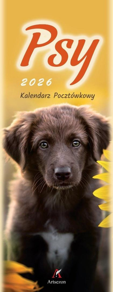 Kalendarz 2026 pocztówkowy 12,5x33cm Psy