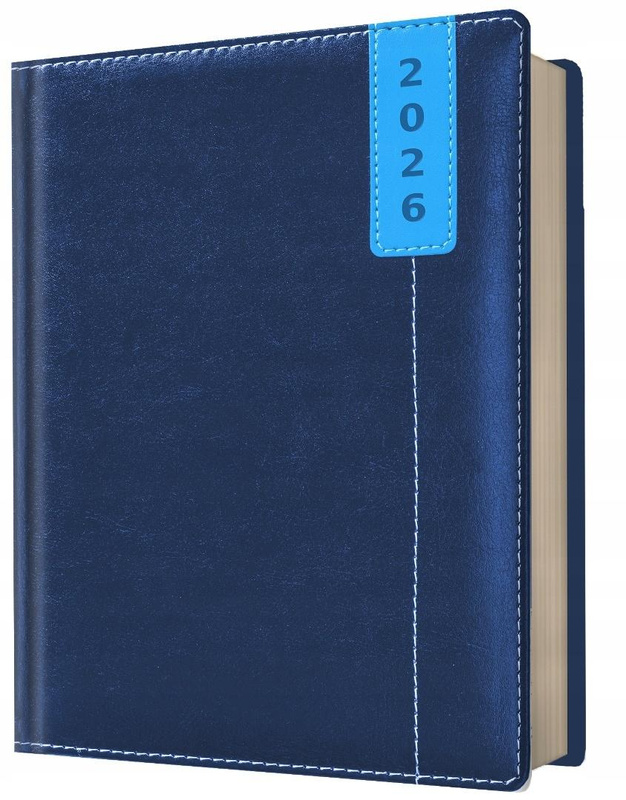 Kalendarz 2026 B6 dzienny niebieski