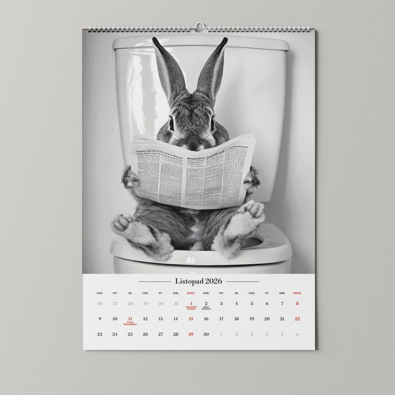 Kalendarz zwierzęta na siedząco 2026