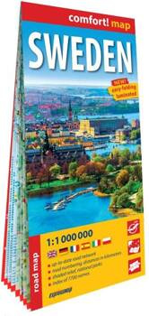 Sweden - road map 1:1 000 000 lam w.2024, praca zbiorowa