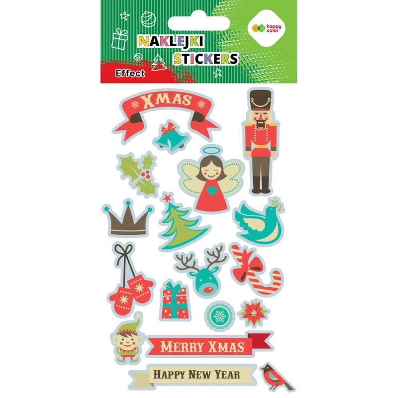 Naklejki Xmas 10x20cm HAPPY COLOR