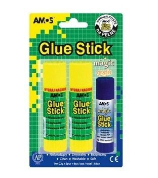 Klej w sztyfcie 22g x 2 + Magic 8g bls AMOS