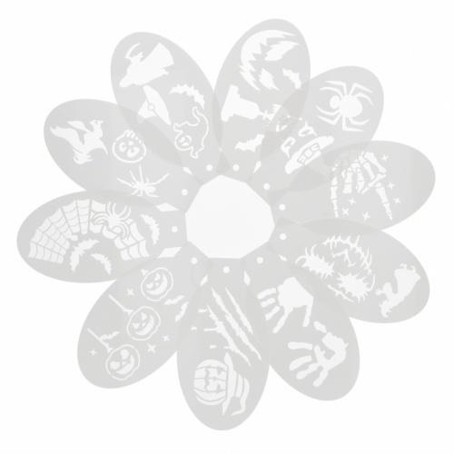 Szablon do malowania twarzy Halloween 10szt