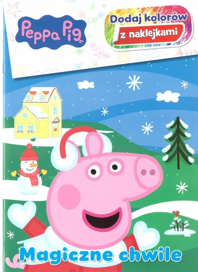 Świnka Peppa. Dodaj kolorów z naklejkami, praca zbiorowa