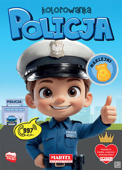 Kolorowanka Policja z naklejkami, Niemirska Agata