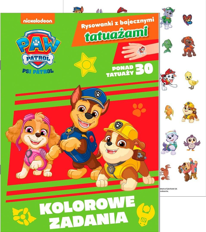 Psi Patrol. Rysowanki z bajecznymi tatuażami, praca zbiorowa