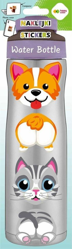 Naklejki Water Bottle Face&Tail 83x286 HAPPY COLOR