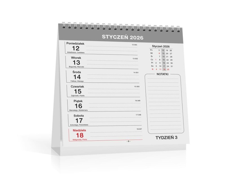 Kalendarz 2026 biurkowy lux office