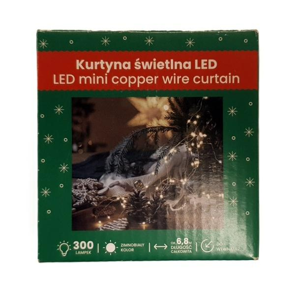 Kurtyna świetlna LED zimnobiałe 6,8m