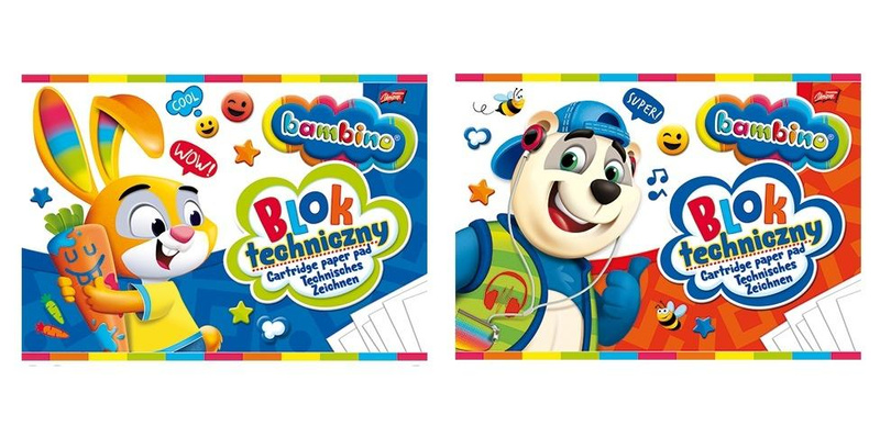 Blok techniczny A4/10K (10szt) BAMBINO