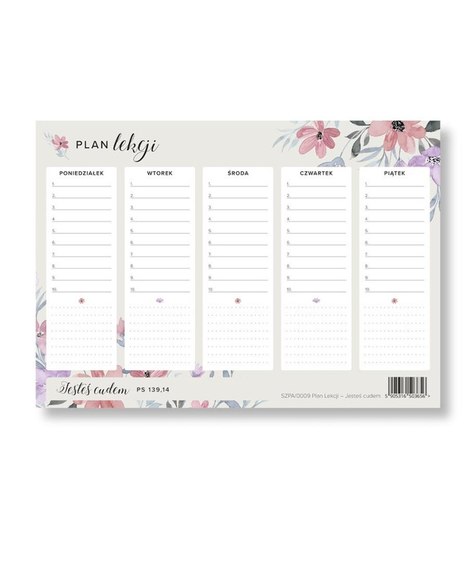 Plan lekcji - Jesteś cudem