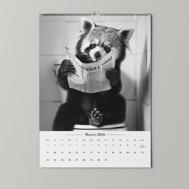 Kalendarz zwierzęta na siedząco 2026