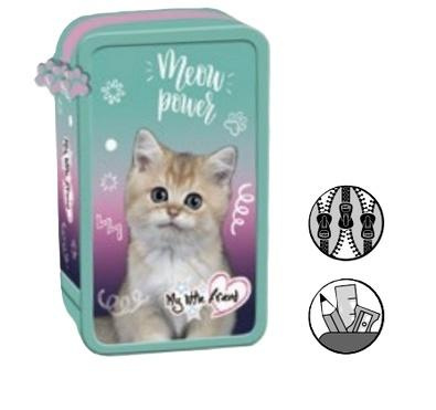 Piórnik potrójny z wyposażeniem Kitty Party