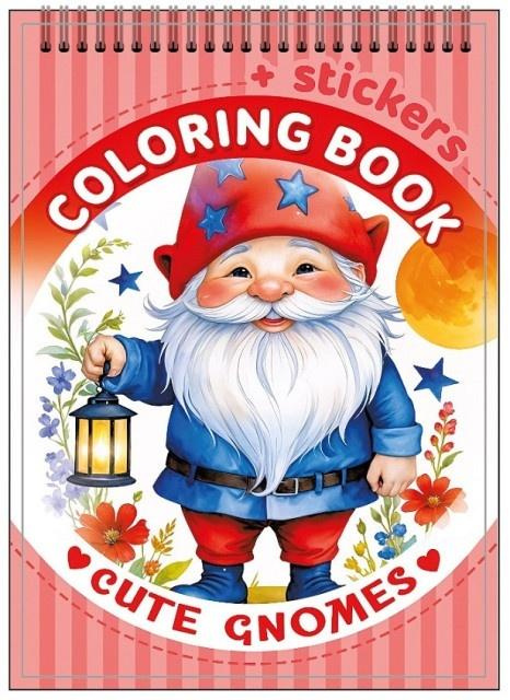 Kolorowanka 105x148 z naklejkami Gnomy