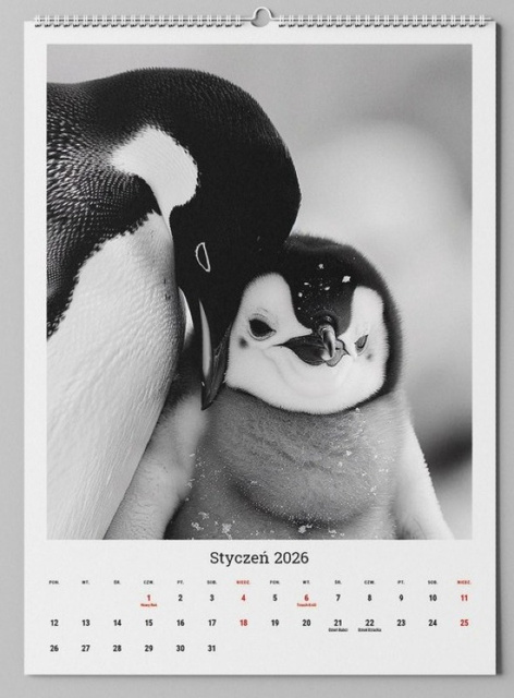 Kalendarz słodkie zwierzęta 2026