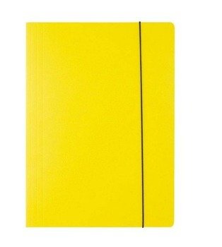 Teczka A4 kartonowa z gumką żółta 300g D.RECT
