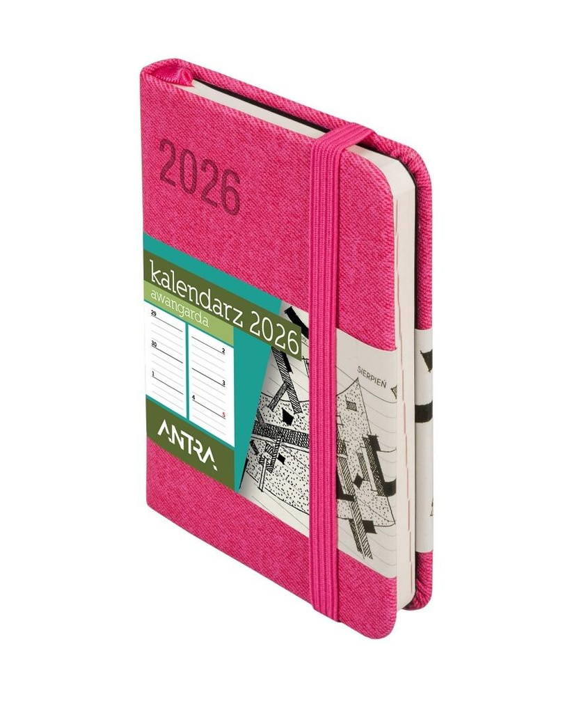 Kalendarz 2026 A7 Awangarda TDW różowy