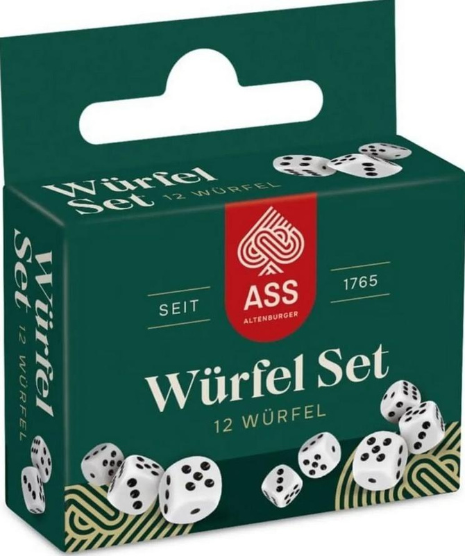 Kości do gry białe 12szt CARTAMUNDI