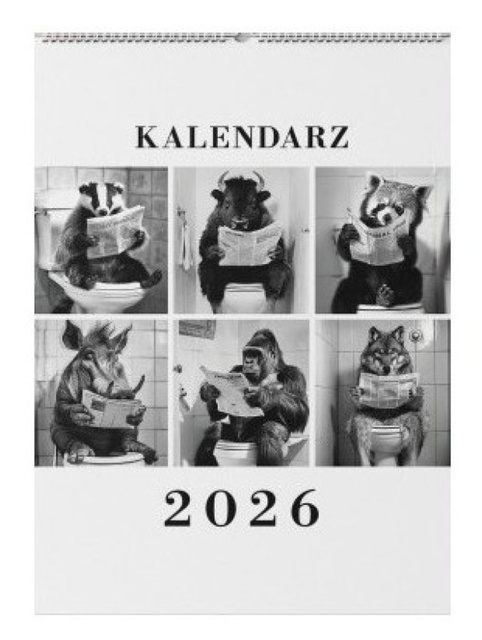 Kalendarz zwierzęta na siedząco 2026