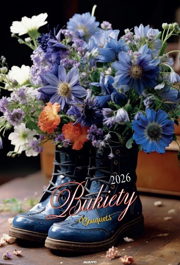 Kalendarz 2026 ścienny A3 Bukiety