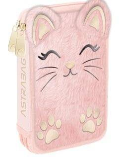 Piórnik poj z wyp Astrabag Fluffy Kitty ASTRA