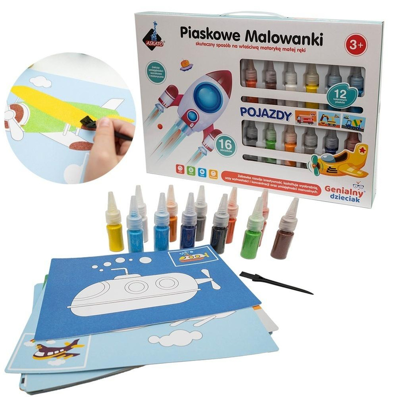 Genialny dzieciak. Piankowa wyklejanka Pojazdy