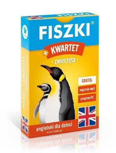 Angielski. Fiszki + Gra Kwartet - zwierzęta - praca zbiorowa
