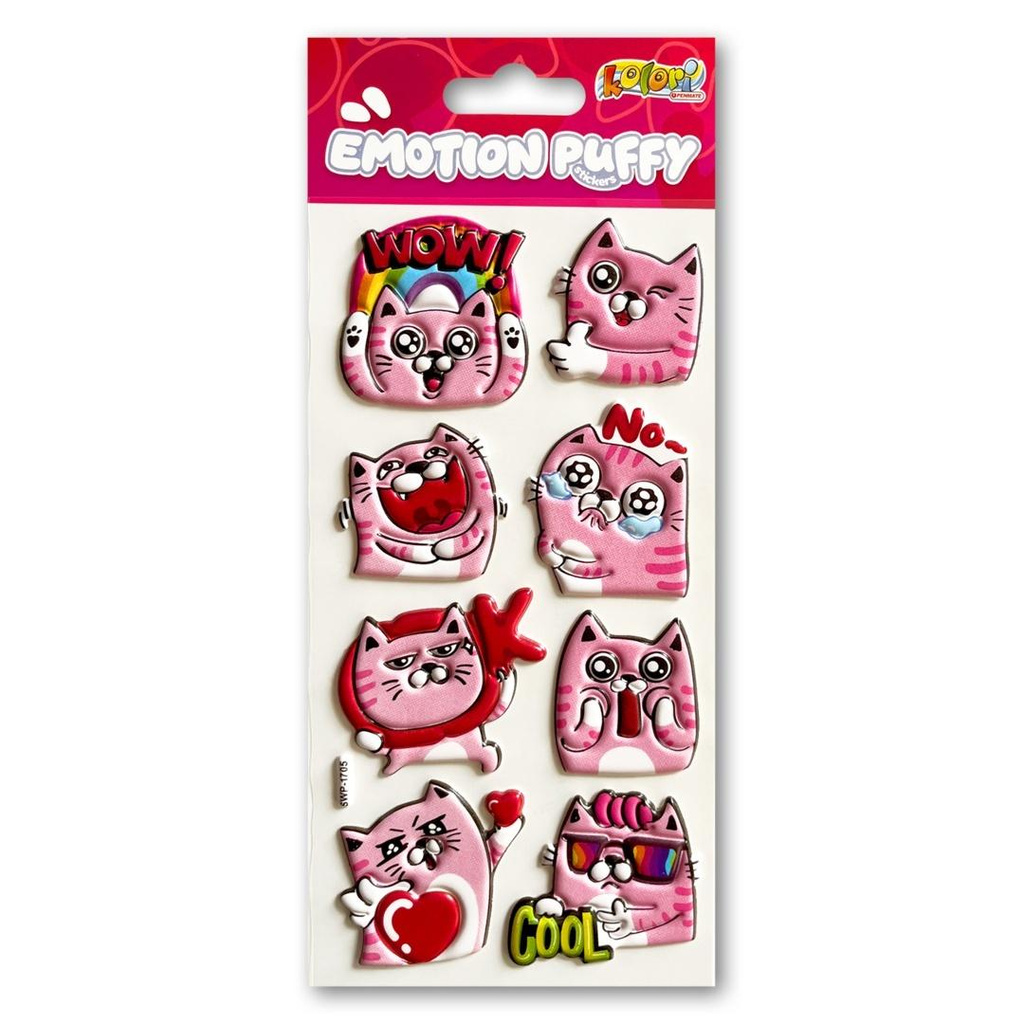 Naklejki puffy Emotion Cat