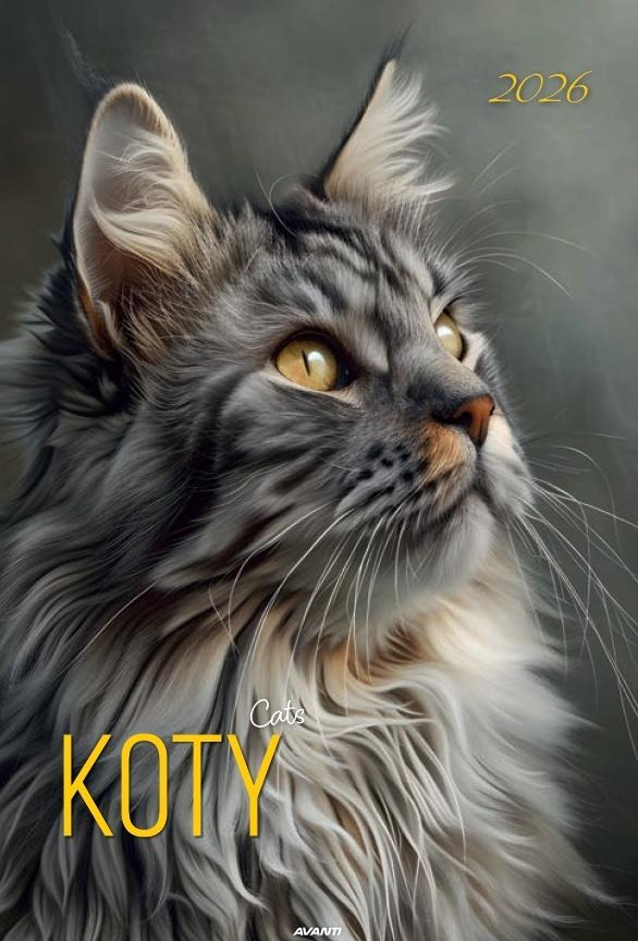 Kalendarz 2026 ścienny A3 Koty