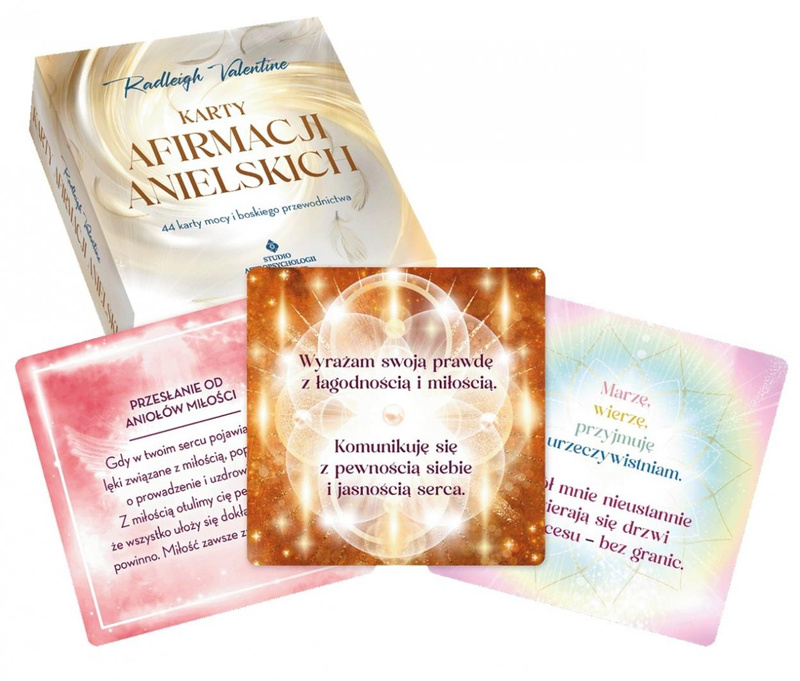 Karty afirmacji anielskich. 44 karty mocy i..., Radleigh Valentine
