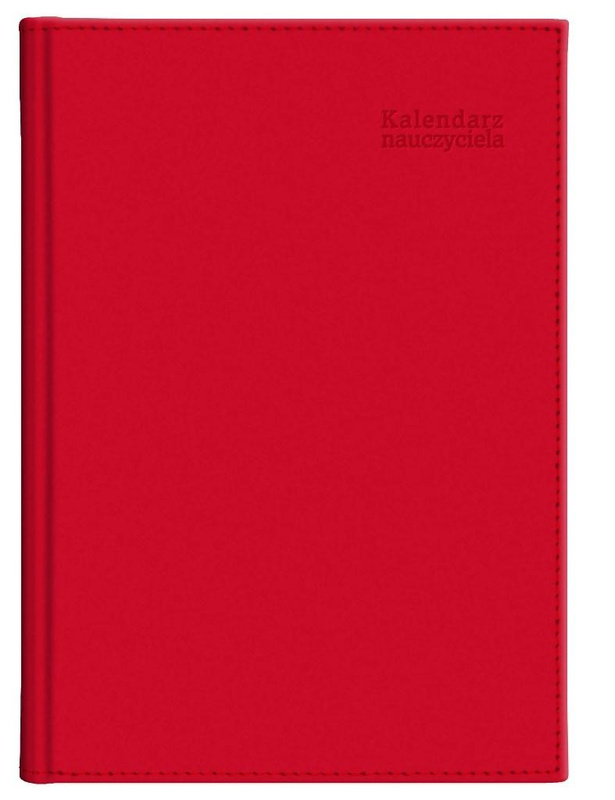 Kalendarz naucz. 2025/26 A5 tyg. Vivella czerwony