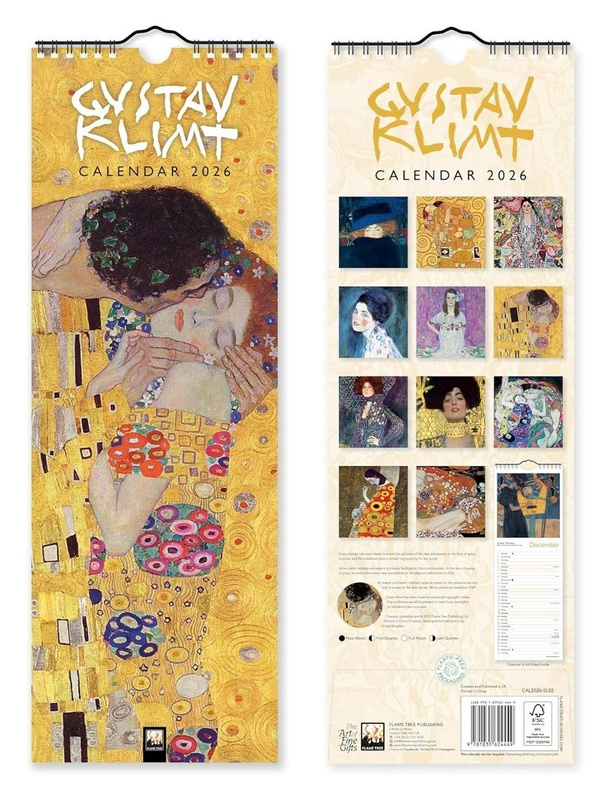 Kalendarz 2026 ścienny paskowy Gustav Klimt