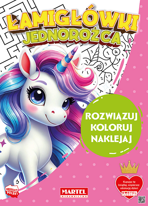 Łamigłówki jednorożca + naklejkami, Katarzyna Salamon