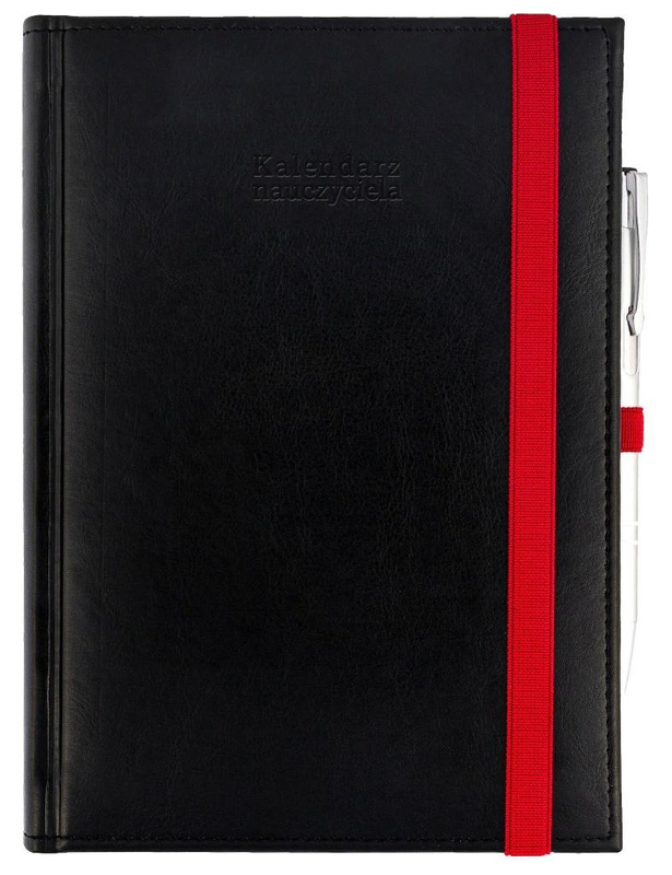 Kalendarz naucz. 2025/26 A5 Nebraska gumka czarny