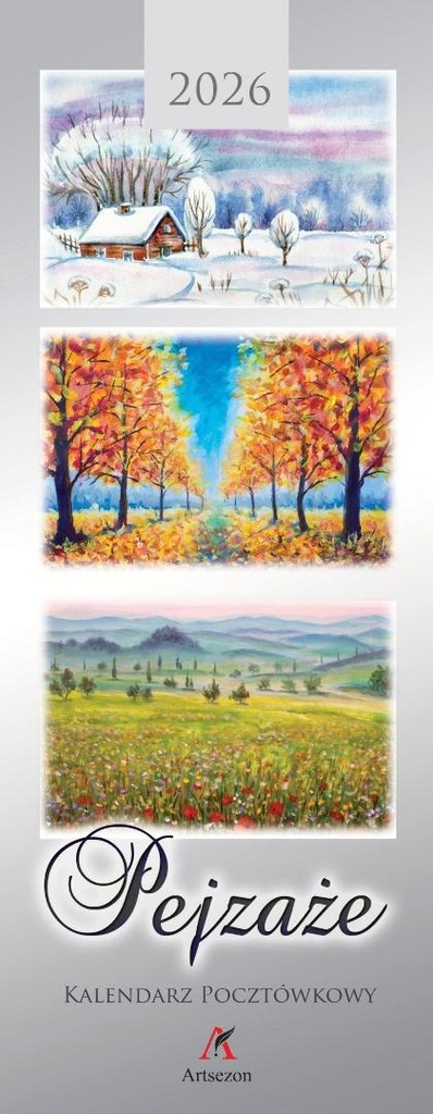 Kalendarz 2026 pocztówkowy 12,5x33cm Pejzaże...