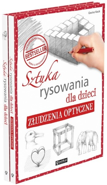 Pakiet: Sztuka rysowania dla dzieci / Złudzenia optyczne, Gecko Keck