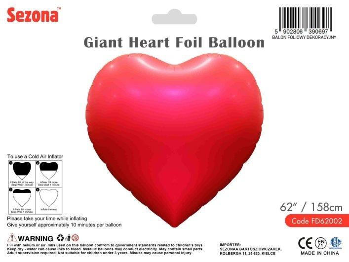 Balon Serce 158cm