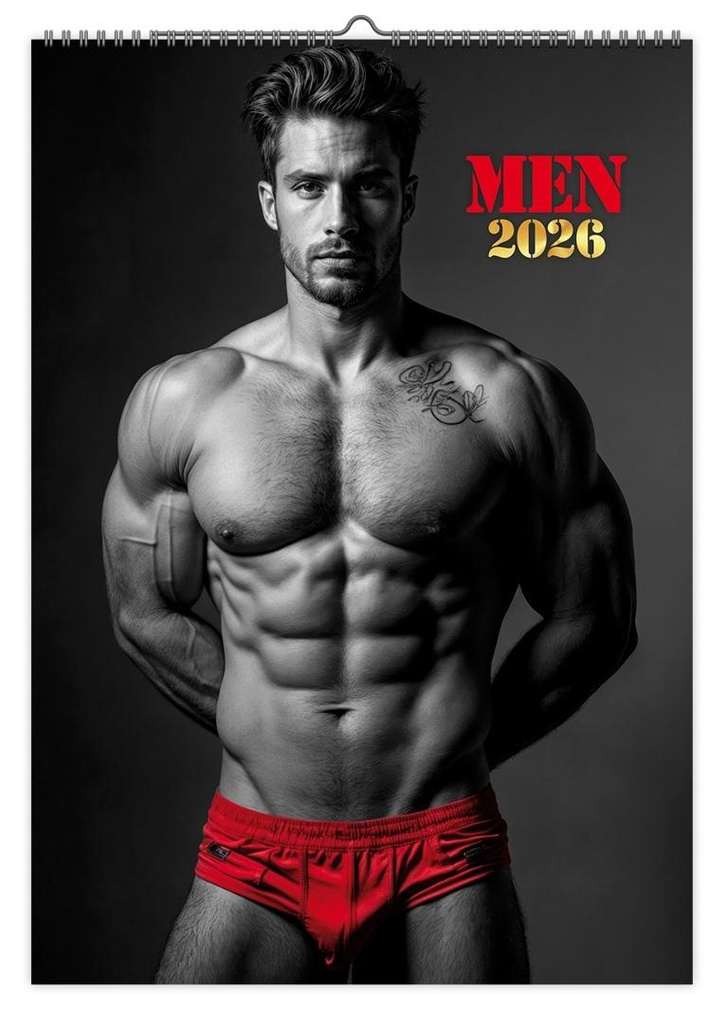 Kalendarz 2026 A2 ścienny jednostronny men