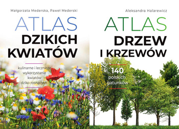 Atlas dzikich kwiatów + Atlas drzew i krzewów PAKIET 2