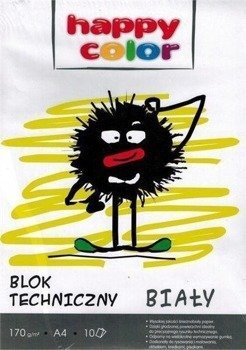 Blok techniczny biały A4/10K HAPPY COLOR