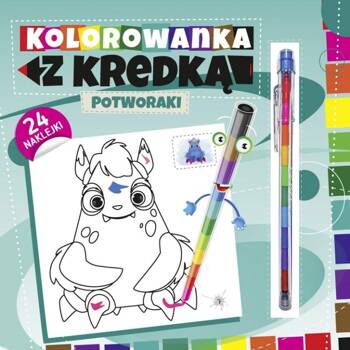 Kolorowanka z kredką. Potworki, praca zbiorowa